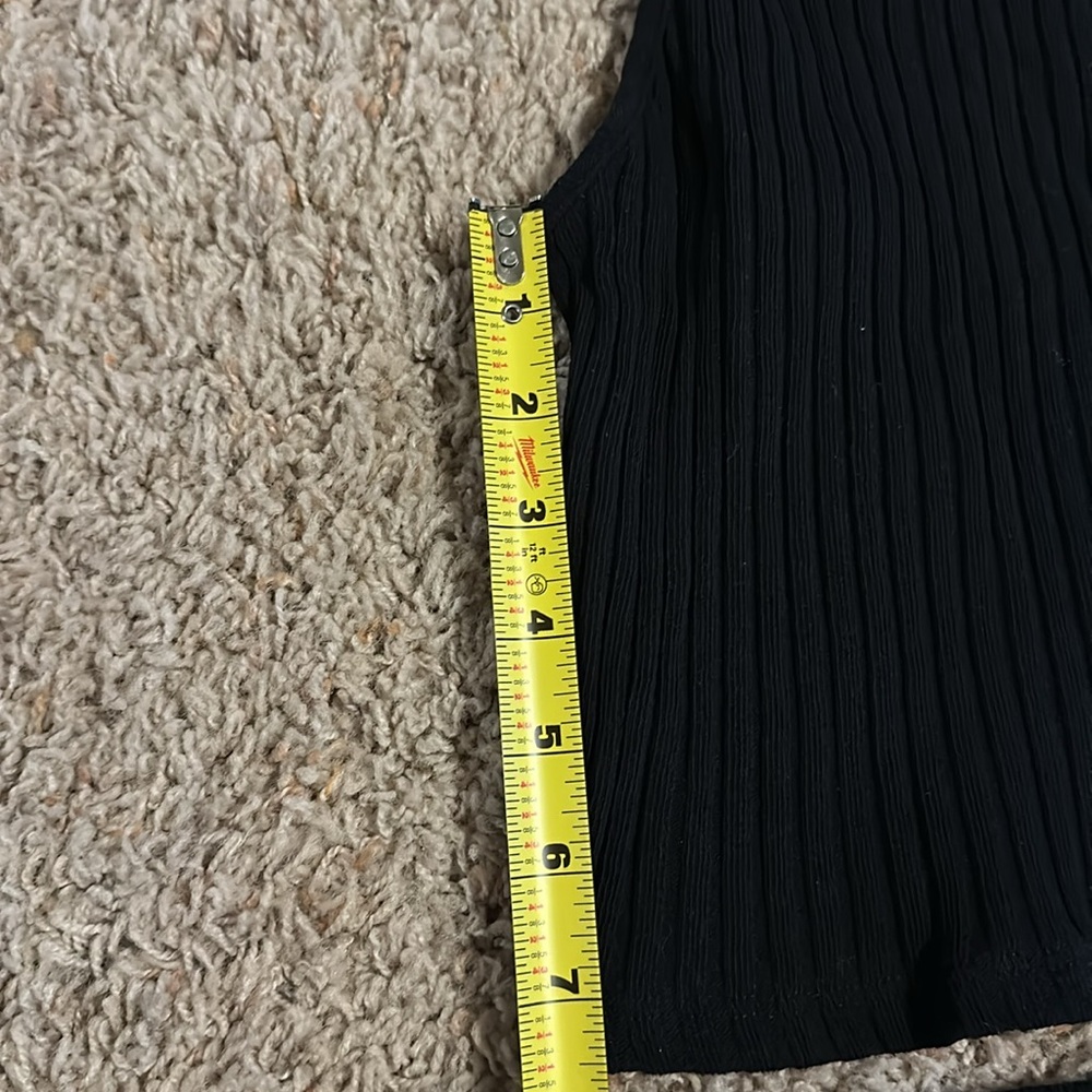 Black Ribbed Two-Piece Set - Picture 4 of 4